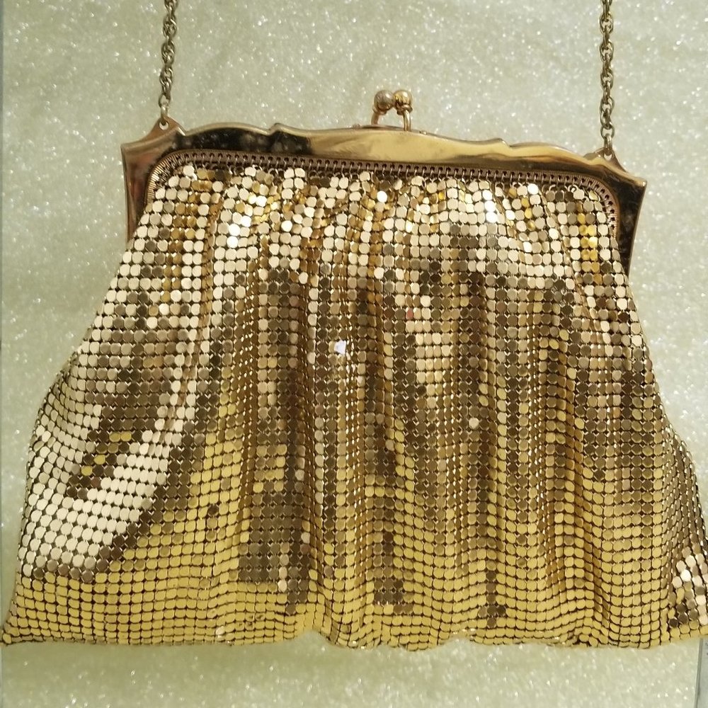 Gold Mesh Vintage Evening Bag by Whiting and Davis